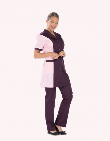 Blouse médicale bicolore -...