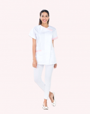 Blouse médicale rose DALHIA