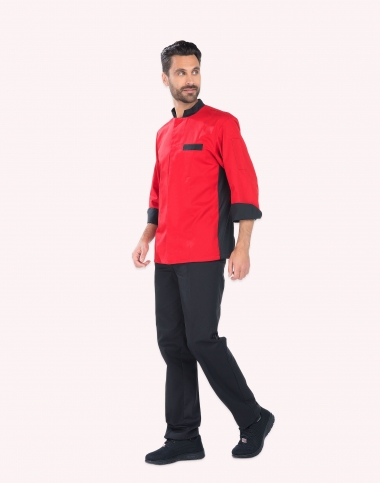 Veste de cuisine rouge ENZO