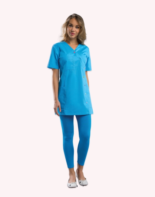 Tunique médicale bleu...