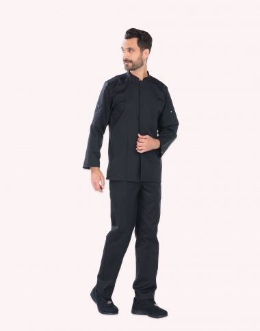 Veste de cuisinier noire LUIGI