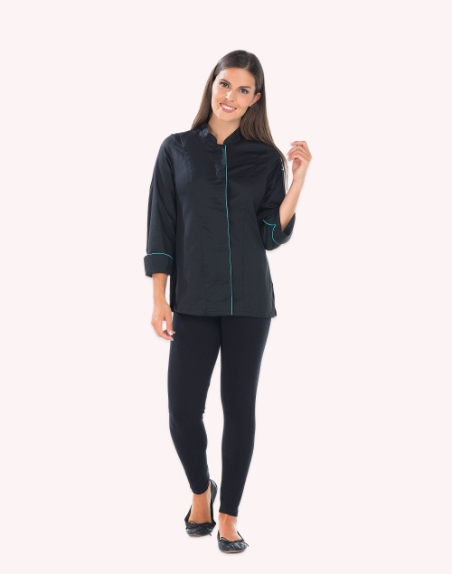 Veste de cuisine femme noir...