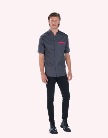 Veste de cuisine bleu homme...