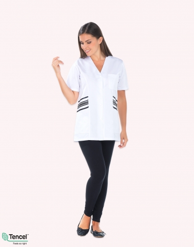Blouse esthéticienne col V...